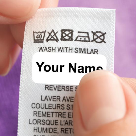 Stick-On Clothing Tag Labels